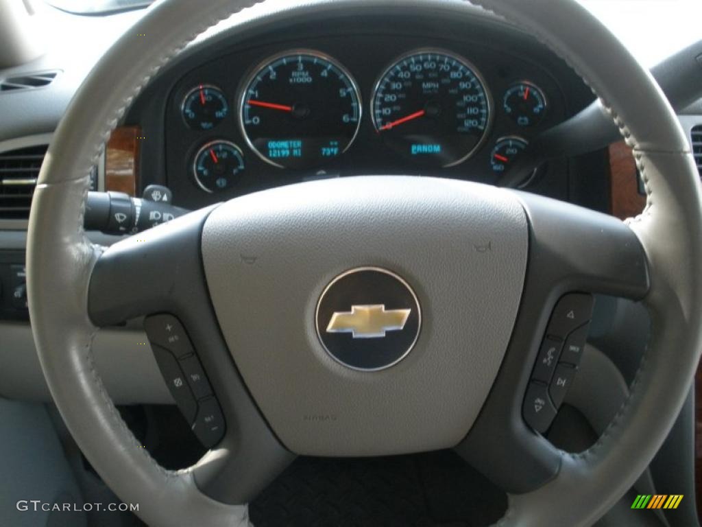 2009 Silverado 1500 LTZ Crew Cab - Blue Granite Metallic / Light Titanium photo #24