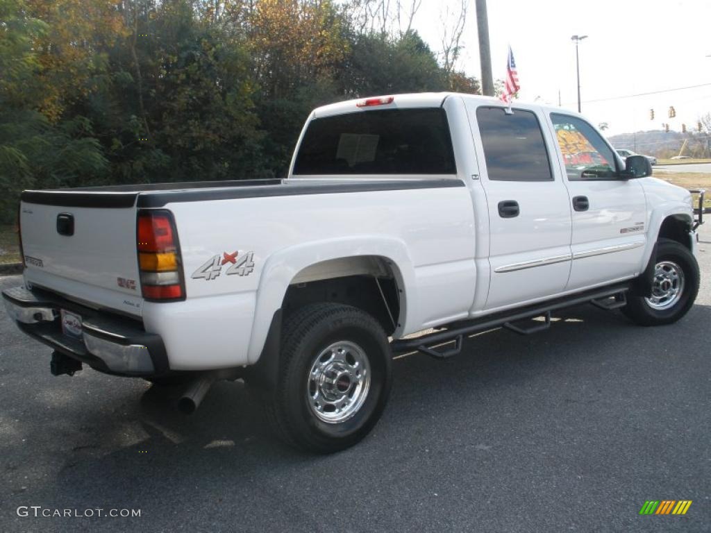 2006 Sierra 2500HD SLE Crew Cab 4x4 - Summit White / Neutral photo #3