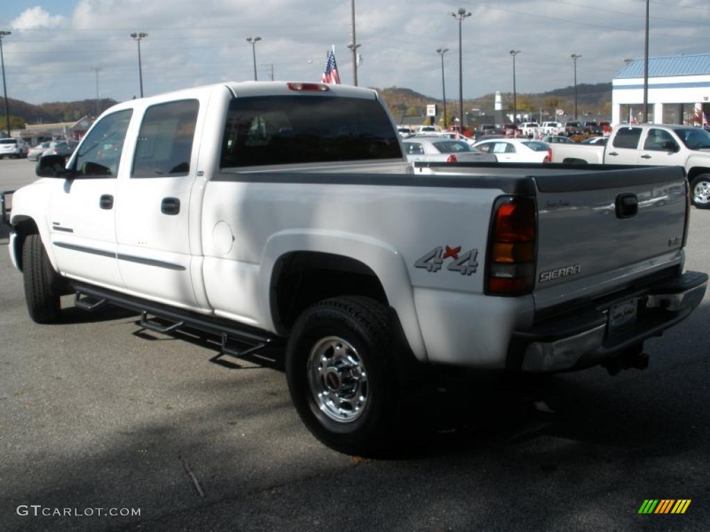 2006 Sierra 2500HD SLE Crew Cab 4x4 - Summit White / Neutral photo #5