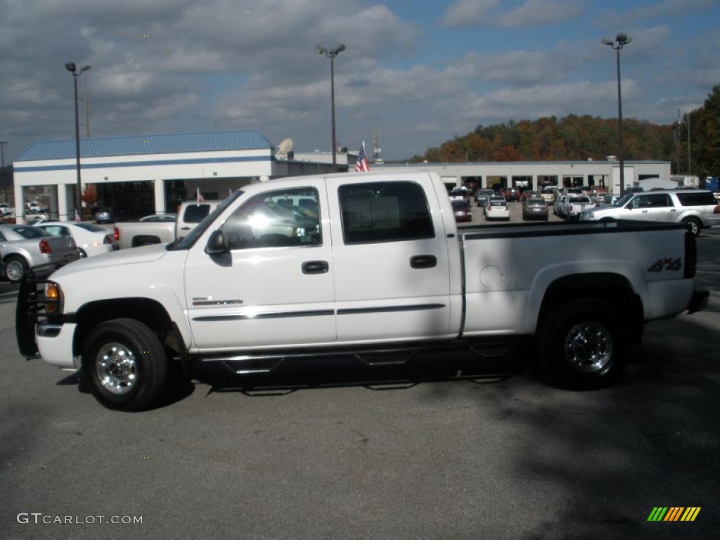 2006 Sierra 2500HD SLE Crew Cab 4x4 - Summit White / Neutral photo #6