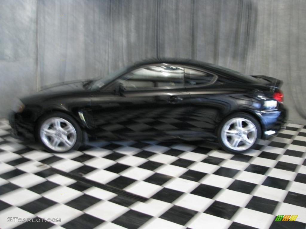 2006 Tiburon GT - Obsidian Black / Black photo #3