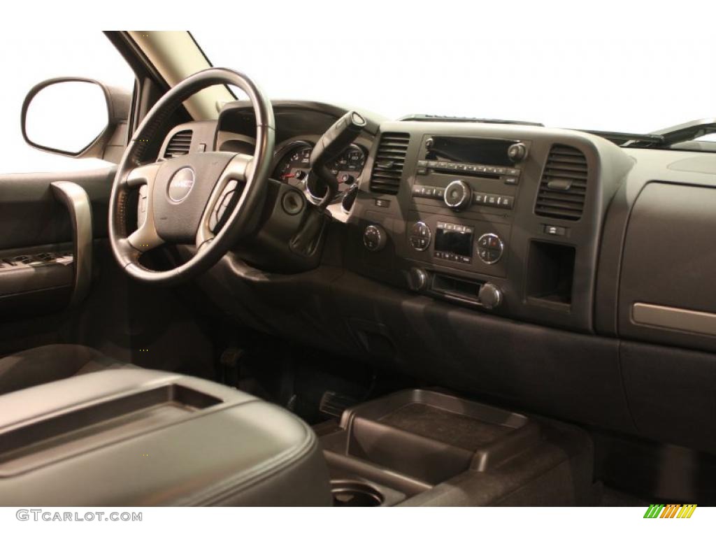 2007 GMC Sierra 1500 SLE Extended Cab 4x4 Ebony Black Dashboard Photo #40411180
