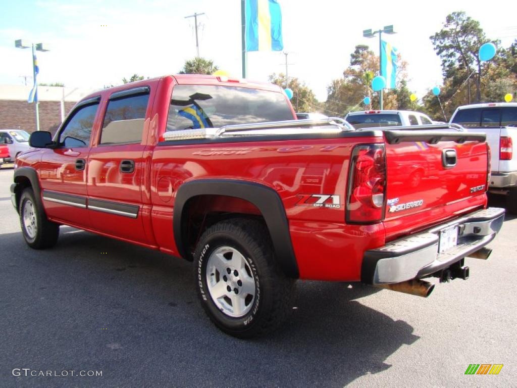 2005 Silverado 1500 Z71 Crew Cab 4x4 - Victory Red / Dark Charcoal photo #6