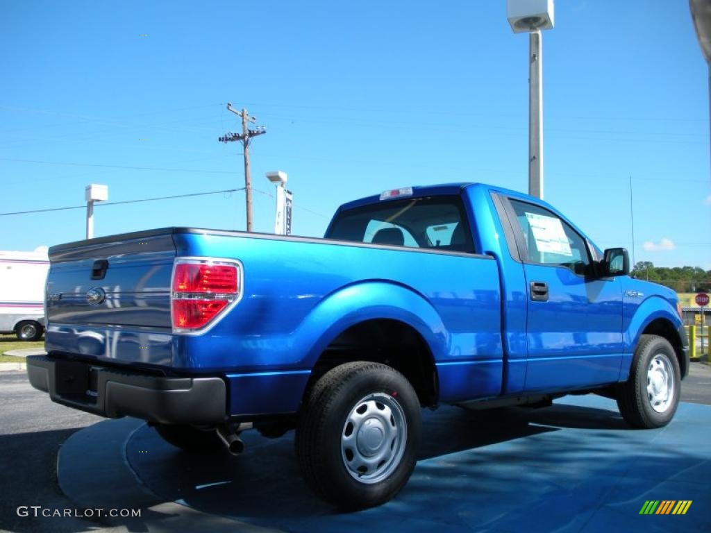 2010 F150 XL Regular Cab - Blue Flame Metallic / Medium Stone photo #3