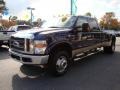 2008 Dark Blue Pearl Metallic Ford F350 Super Duty Lariat Crew Cab 4x4 Dually  photo #4