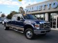 2008 Dark Blue Pearl Metallic Ford F350 Super Duty Lariat Crew Cab 4x4 Dually  photo #31