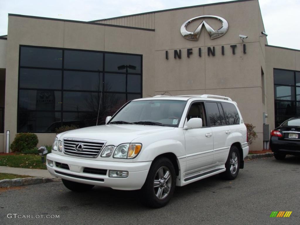 2007 LX 470 - Crystal White / Ivory photo #1