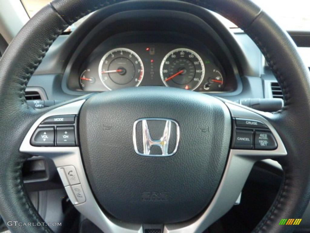 2010 Honda Accord EX-L V6 Coupe Black Steering Wheel Photo #40419140