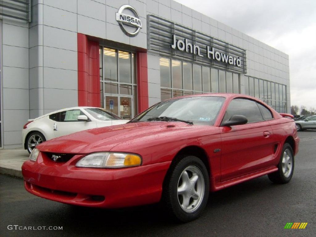 1996 Mustang GT Coupe - Rio Red / Black photo #1