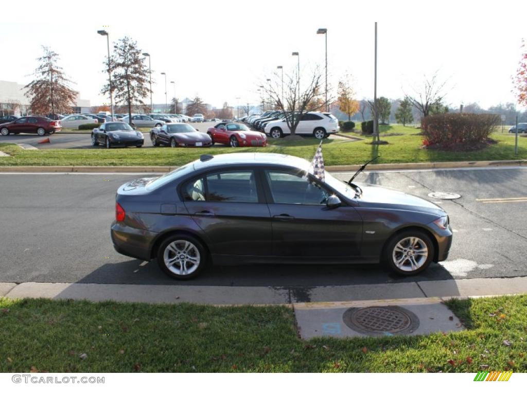 2008 3 Series 328xi Sedan - Sparkling Graphite Metallic / Black photo #7