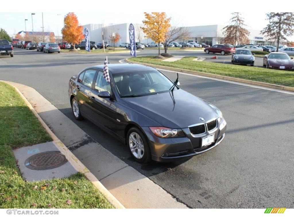 2008 3 Series 328xi Sedan - Sparkling Graphite Metallic / Black photo #8