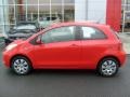 2008 Absolutely Red Toyota Yaris 3 Door Liftback  photo #2