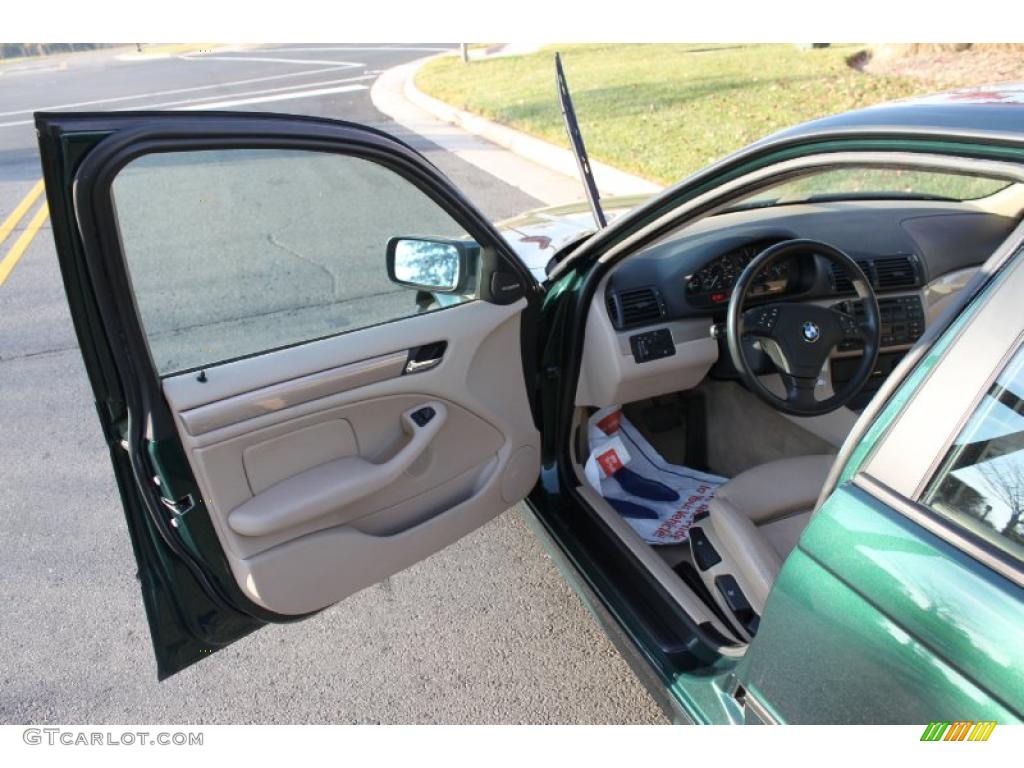 1999 3 Series 323i Sedan - Fern Green Metallic / Sand photo #13
