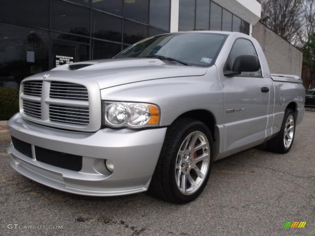 2005 Ram 1500 SRT-10 Regular Cab - Bright Silver Metallic / Dark Slate Gray photo #1