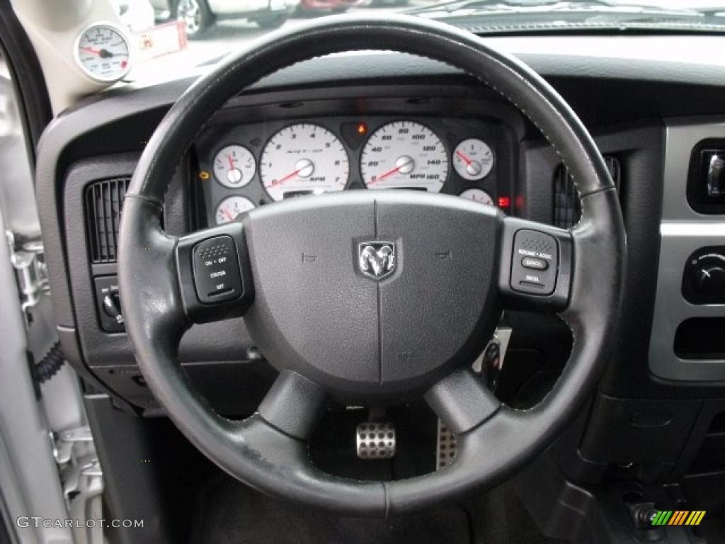 2005 Dodge Ram 1500 SRT-10 Regular Cab Dark Slate Gray Steering Wheel Photo #40424168