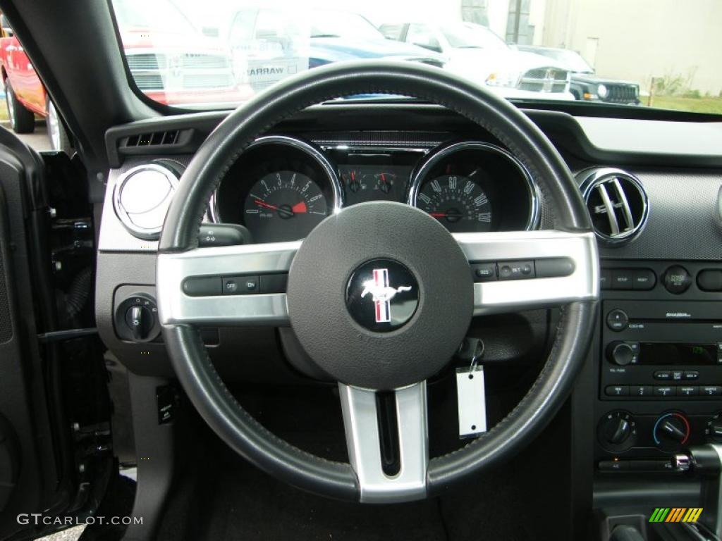 2007 Mustang V6 Premium Coupe - Black / Dark Charcoal photo #20