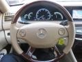 2008 Mercedes-Benz CL Cashmere/Savanna Interior Steering Wheel Photo