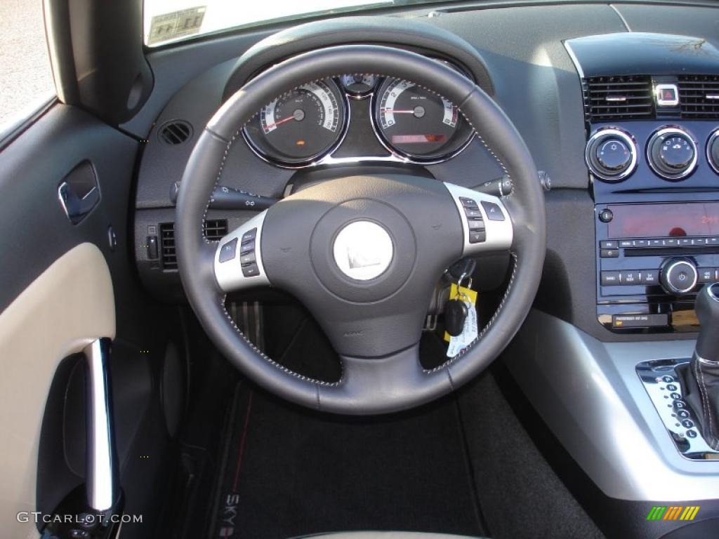 2008 Saturn Sky Red Line Roadster Tan Steering Wheel Photo #40425632