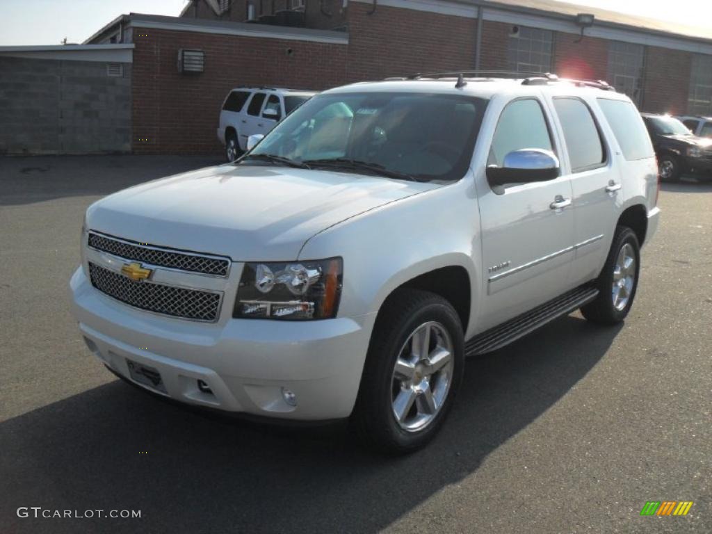 2011 Tahoe LTZ 4x4 - White Diamond Tricoat / Light Cashmere/Dark Cashmere photo #1