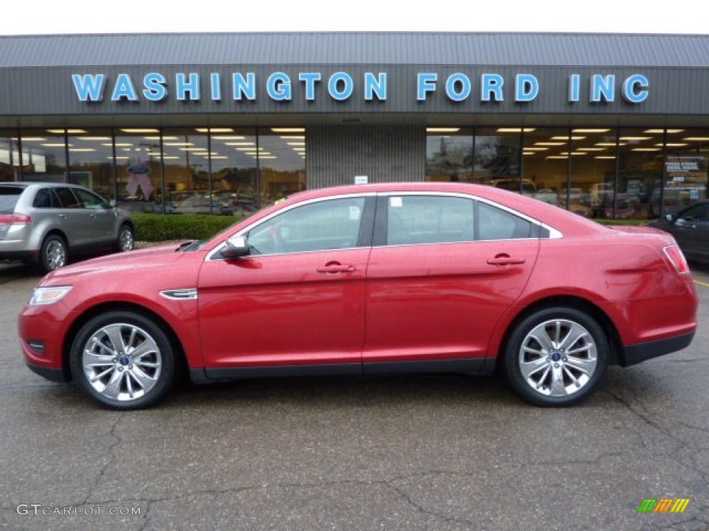 2010 Taurus Limited AWD - Red Candy Metallic / Charcoal Black photo #1