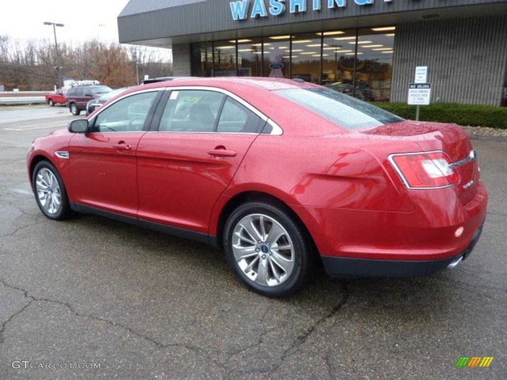 2010 Taurus Limited AWD - Red Candy Metallic / Charcoal Black photo #2