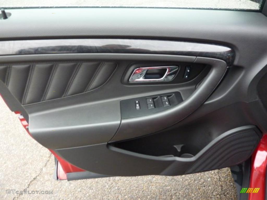 2010 Ford Taurus Limited AWD Charcoal Black Door Panel Photo #40430684
