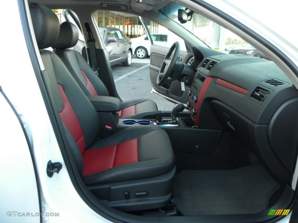 Sport Red Charcoal Black Interior 2011 Ford Fusion Sport