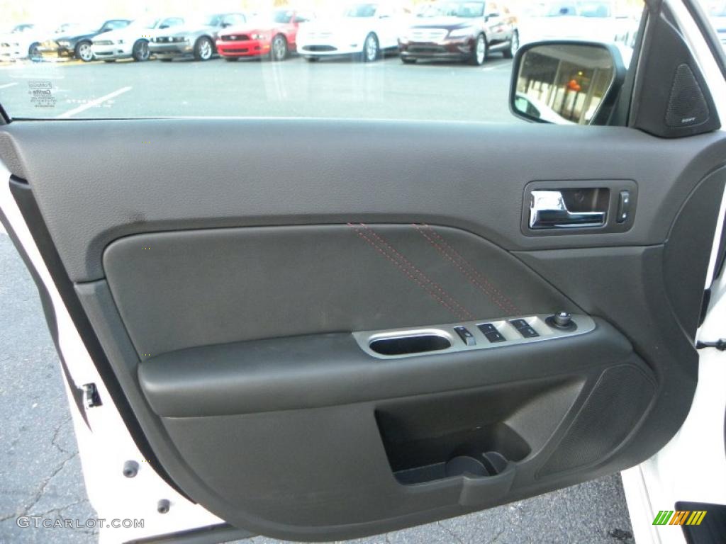 2011 Ford Fusion Sport Sport Red/Charcoal Black Door Panel Photo #40432205