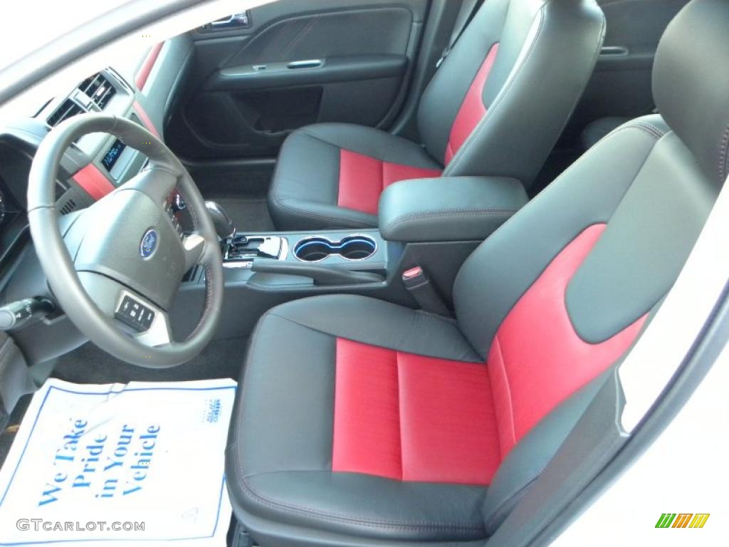 Sport Red/Charcoal Black Interior 2011 Ford Fusion Sport Photo #40432220