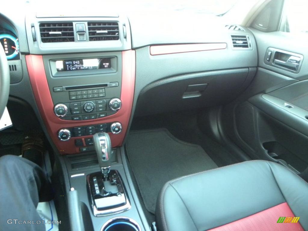 2011 Ford Fusion Sport Sport Red/Charcoal Black Dashboard Photo #40432330