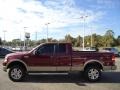 2005 Dark Toreador Red Metallic Ford F150 Lariat SuperCab 4x4  photo #2