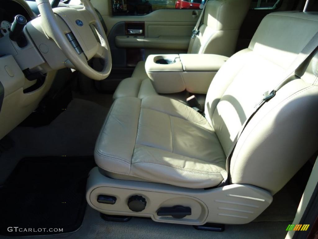2005 F150 Lariat SuperCab 4x4 - Dark Toreador Red Metallic / Tan photo #5