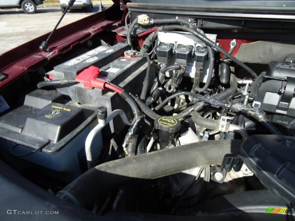 2005 F150 Lariat SuperCab 4x4 - Dark Toreador Red Metallic / Tan photo #24