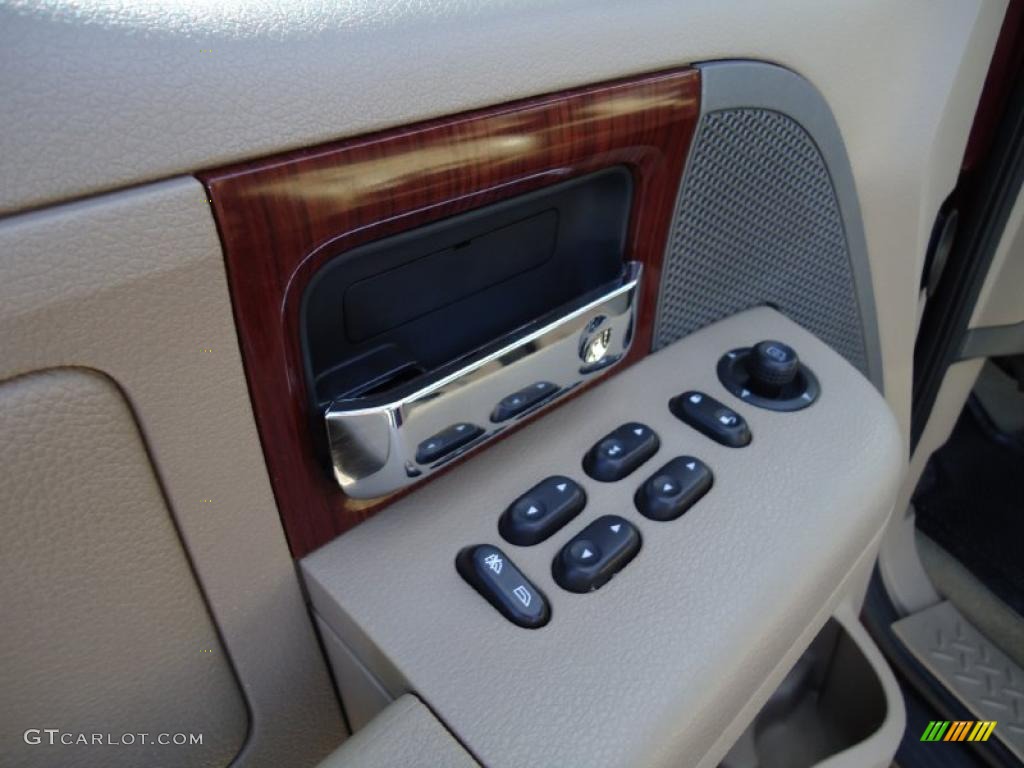 2005 F150 Lariat SuperCab 4x4 - Dark Toreador Red Metallic / Tan photo #26