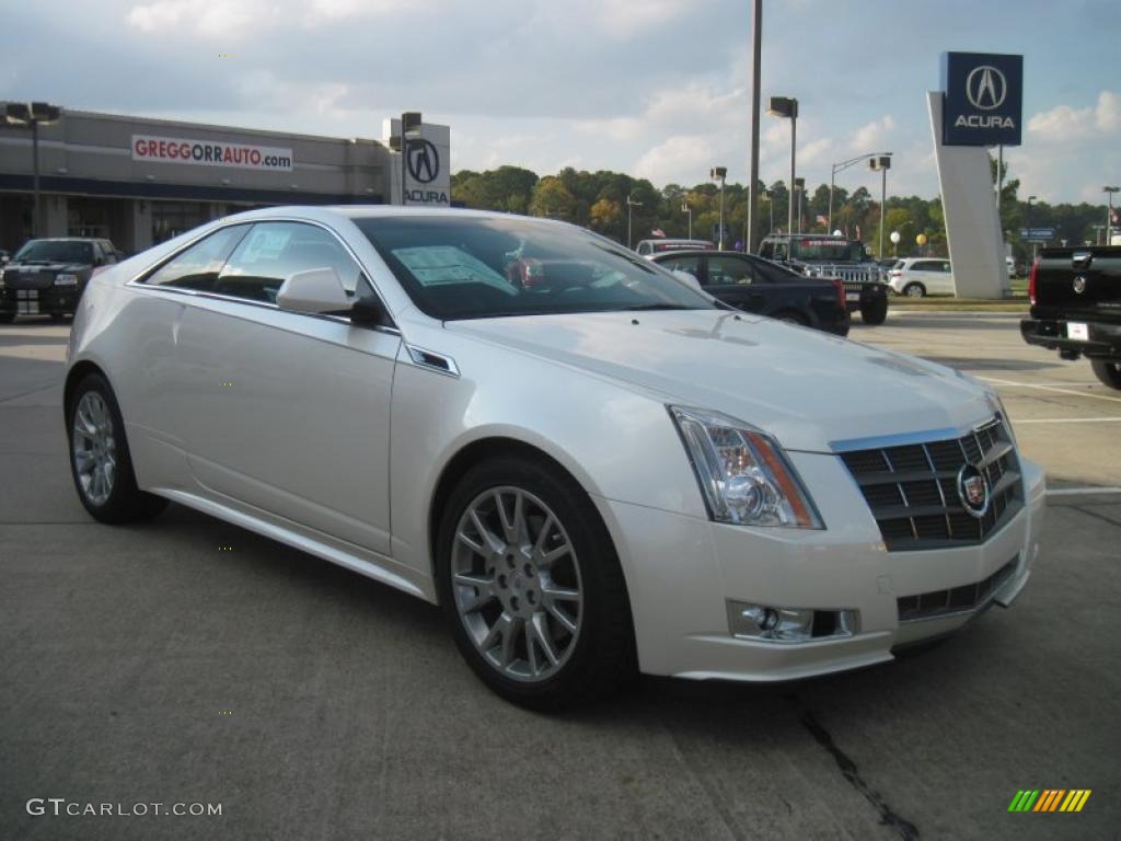 White Diamond Tricoat 2011 Cadillac CTS Coupe Exterior Photo #40439547
