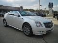 2011 White Diamond Tricoat Cadillac CTS Coupe  photo #2