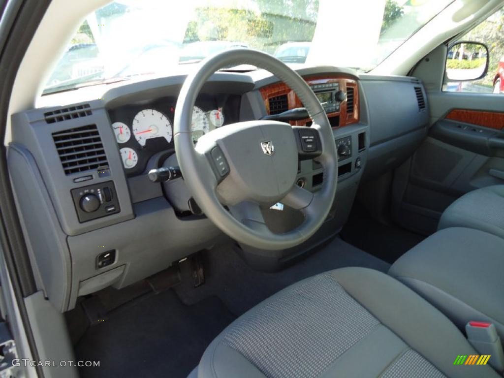 2006 Ram 1500 SLT Quad Cab - Bright Silver Metallic / Medium Slate Gray photo #6