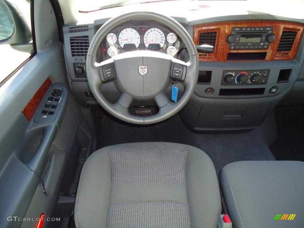 2006 Ram 1500 SLT Quad Cab - Bright Silver Metallic / Medium Slate Gray photo #9