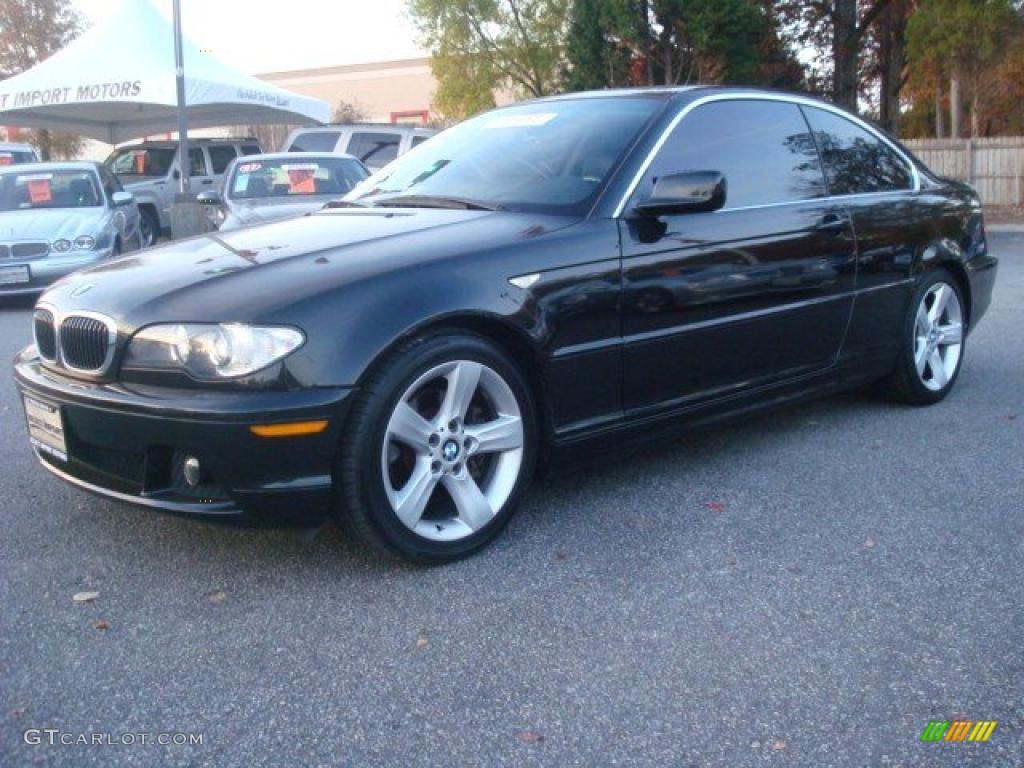 2004 3 Series 325i Coupe - Black Sapphire Metallic / Black photo #2