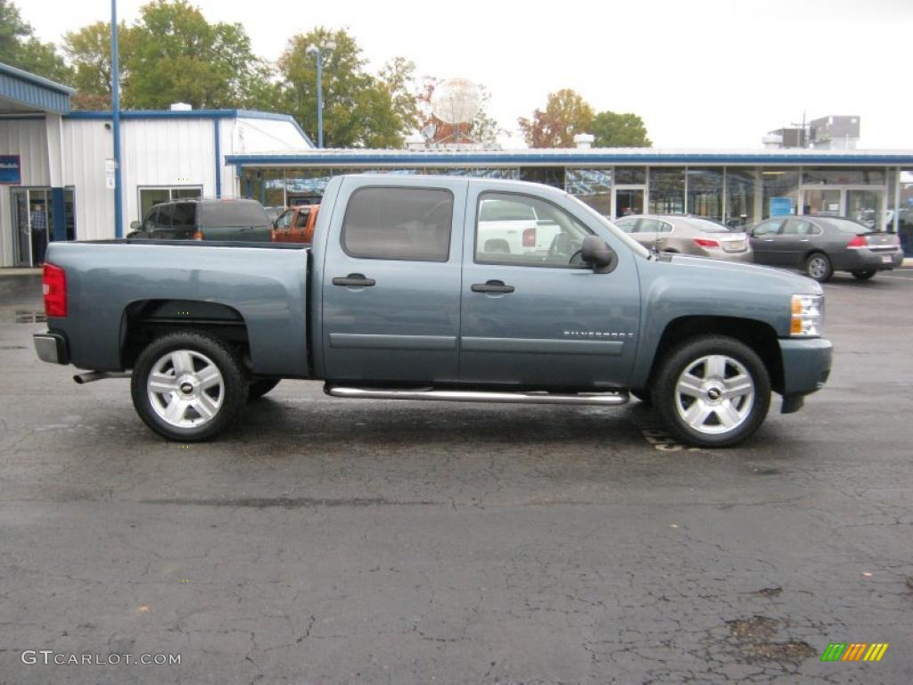 2007 Silverado 1500 LT Crew Cab - Blue Granite Metallic / Dark Titanium Gray photo #6