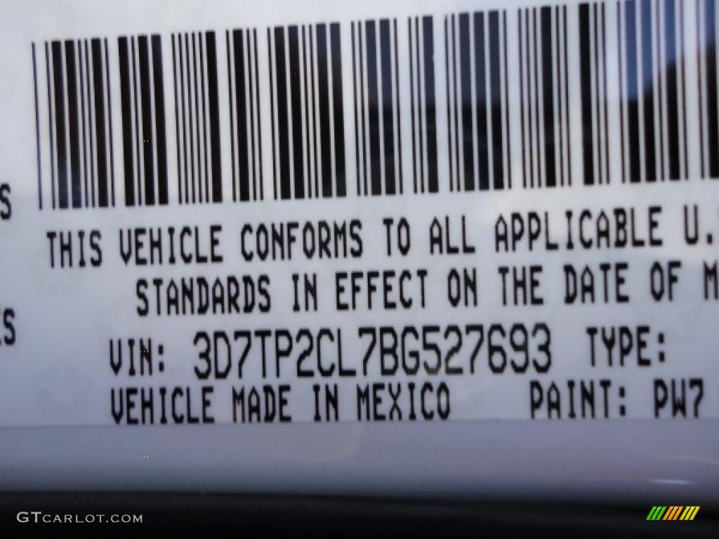 2011 Dodge Ram 2500 HD ST Crew Cab Color Code Photos