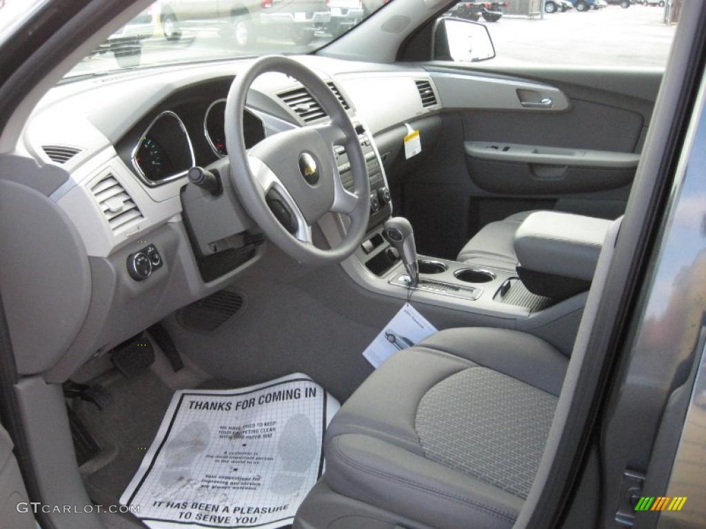 Dark Gray/Light Gray Interior 2011 Chevrolet Traverse LS Photo #40448185
