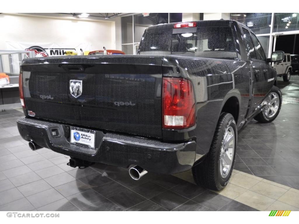 2011 Ram 1500 Sport Quad Cab - Brilliant Black Crystal Pearl / Dark Slate Gray photo #6