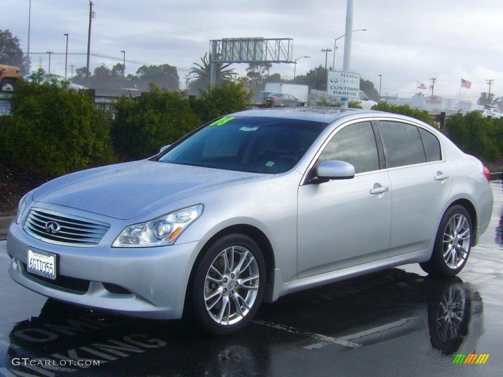 2008 G 35 S Sport Sedan - Liquid Platinum Silver / Graphite photo #1