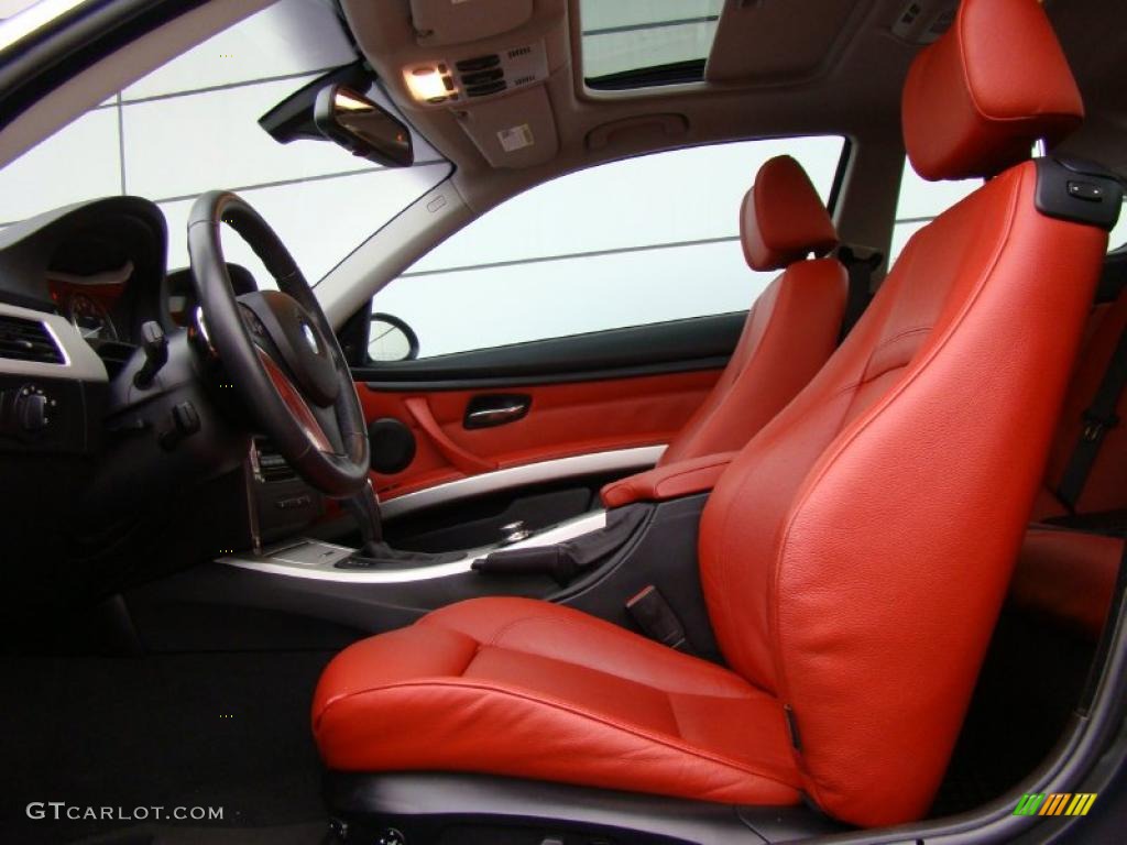 Coral Red/Black Interior 2008 BMW 3 Series 328xi Coupe Photo #40451261