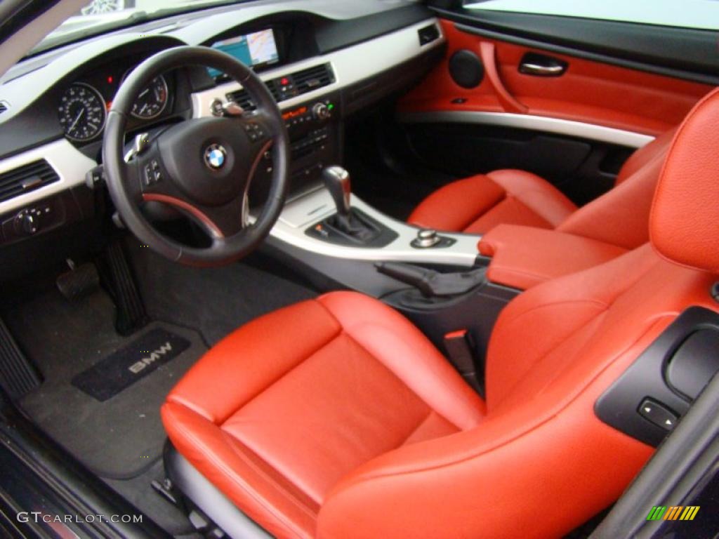 Coral Red/Black Interior 2008 BMW 3 Series 328xi Coupe Photo #40451277