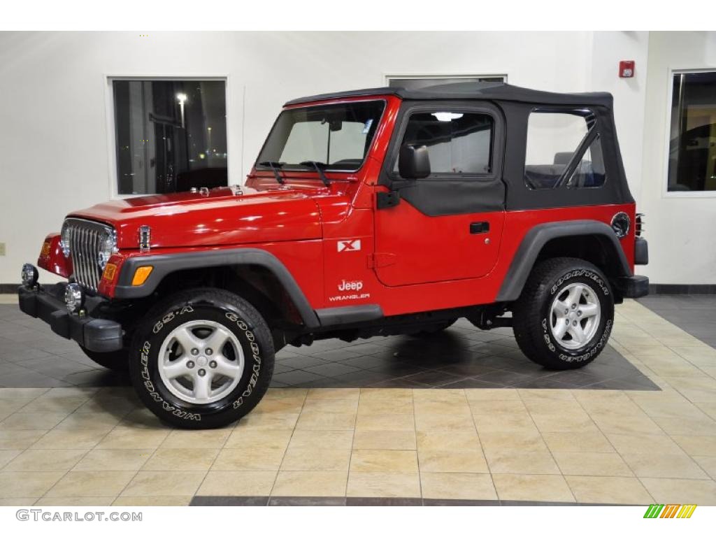 2004 Wrangler X 4x4 - Flame Red / Dark Slate Gray photo #1