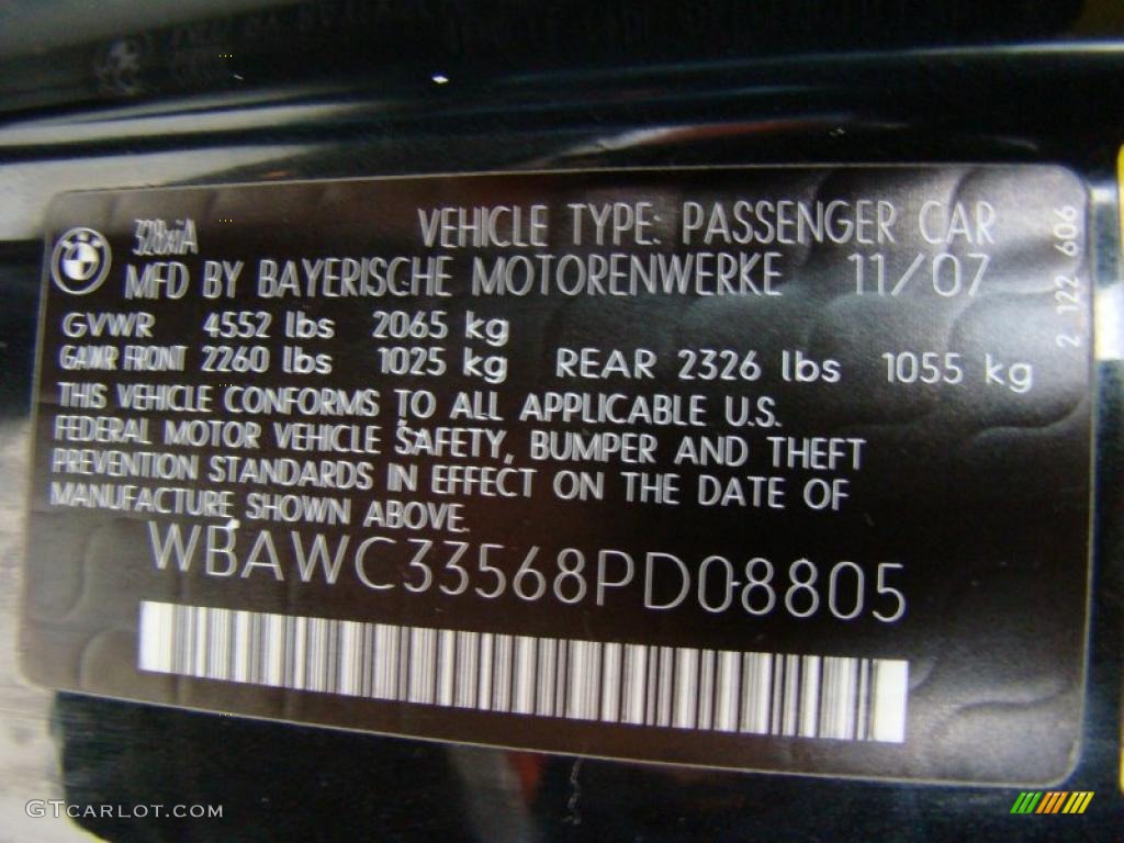 2008 BMW 3 Series 328xi Coupe Info Tag Photo #40451341