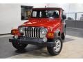 2004 Flame Red Jeep Wrangler X 4x4  photo #2