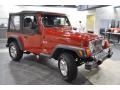 2004 Flame Red Jeep Wrangler X 4x4  photo #4
